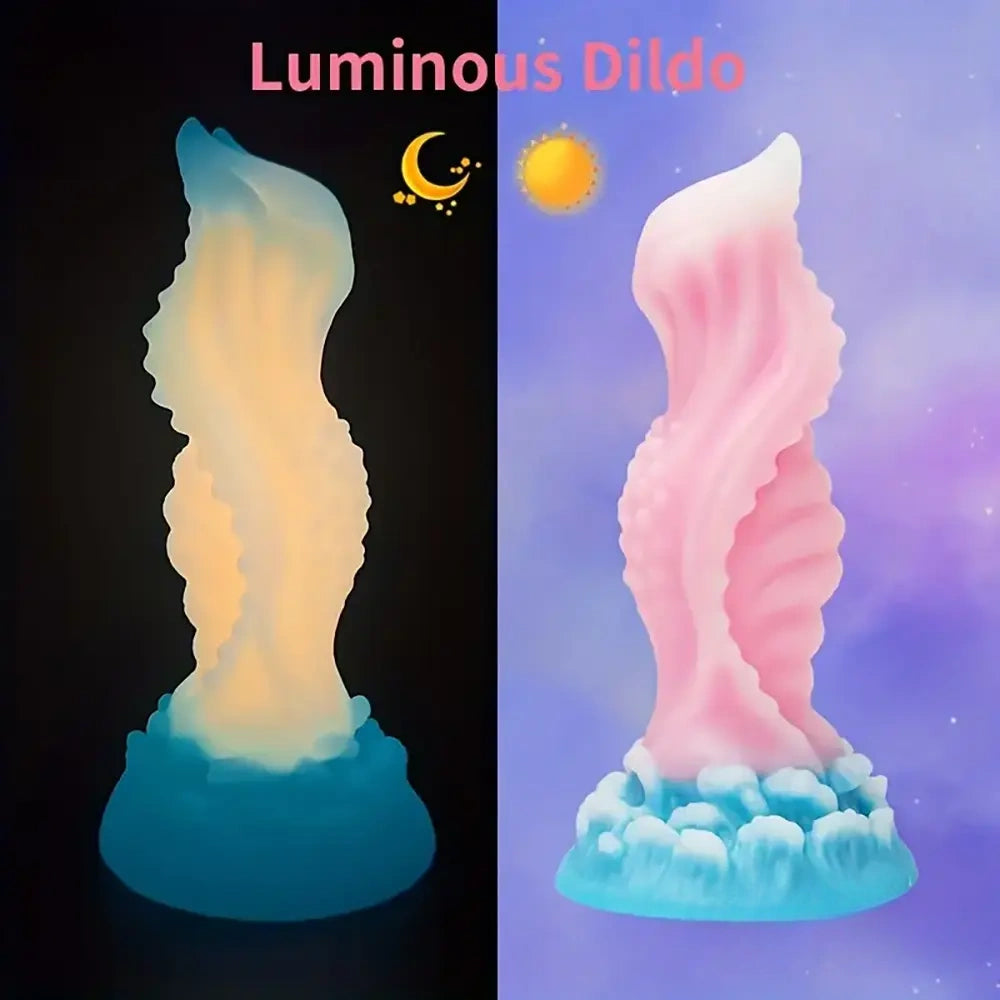 7.59in Lifelike Silicone Soft Luminous Monster Dildo For Anal Expansion