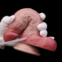 7.59in Liquid Silicone Double Layer Realistic Ejaculating Dildo For Sex Love