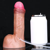 7.59in Skin-Friendly Liquid Silicone Inflatable Spraying Dildo Sex Toy