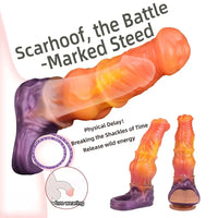 7.59in Warhorse Cock Fire Vein Gradient Tone Cock Dildo Sleeve For Male