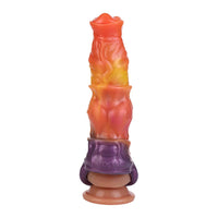 7.59in Warhorse Cock Fire Vein Gradient Tone Cock Dildo Sleeve For Male