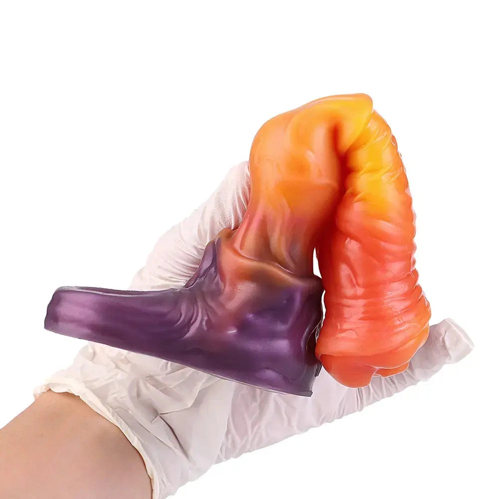 7.59in Warhorse Cock Fire Vein Gradient Tone Cock Dildo Sleeve For Male