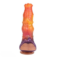 7.59in Warhorse Cock Fire Vein Gradient Tone Cock Dildo Sleeve For Male
