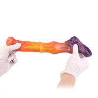 7.59in Warhorse Cock Fire Vein Gradient Tone Cock Dildo Sleeve For Male