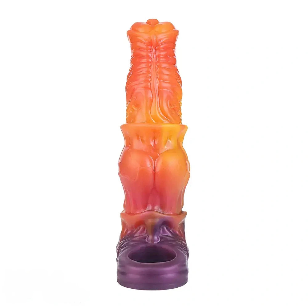 7.59in Warhorse Cock Fire Vein Gradient Tone Cock Dildo Sleeve For Male