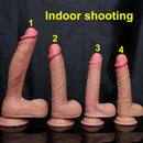 7.5in 8.46in 9.84in Lifelike Double Layer Silicone Dildo Anal Sex Toy