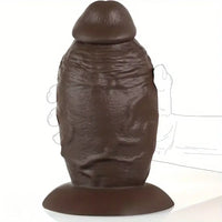 7.5in 8.5in Extra Thick Big Ebony Silicone Soft Dildo For Enhanced Pleasure