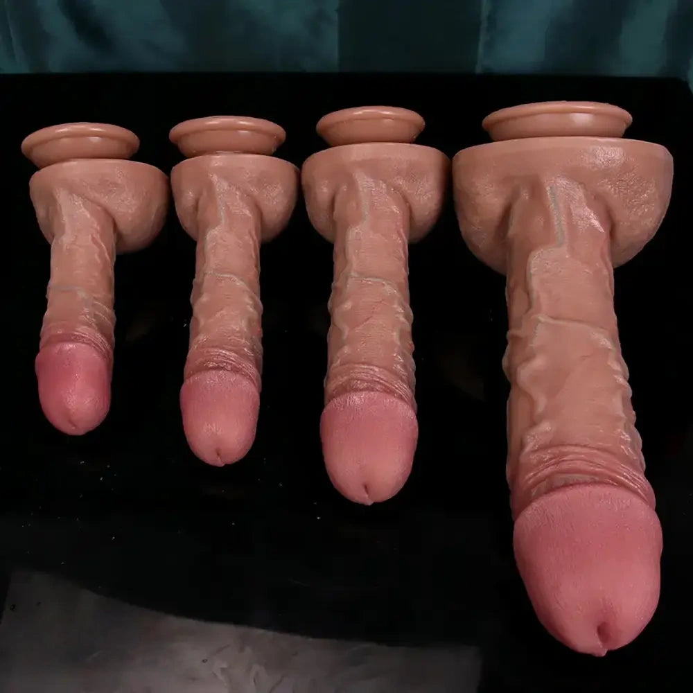 7.5in 8.6in 9.8in 13in Huge Soft Realistic Veins Double Layer Dildo