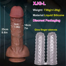 7.5in 8.6in 9.8in 13in Huge Soft Realistic Veins Double Layer Dildo