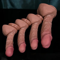 7.5in 8.6in 9.8in 13in Huge Soft Realistic Veins Double Layer Dildo