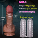 7.5in 8.6in 9.8in 13in Huge Soft Realistic Veins Double Layer Dildo