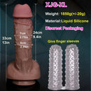 7.5in 8.6in 9.8in 13in Huge Soft Realistic Veins Double Layer Dildo