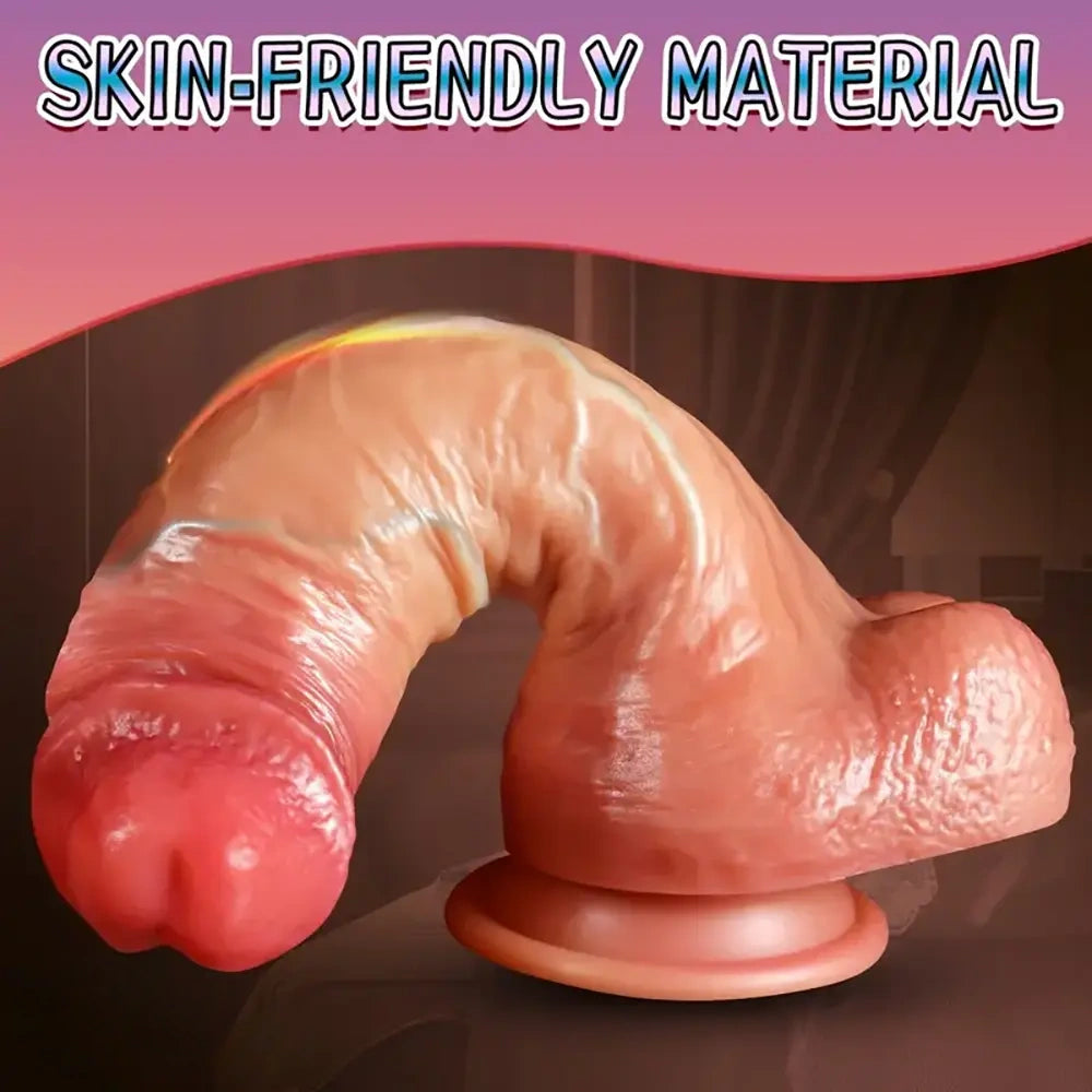 7.5in 8in 9in Realistic Soft Silicone Large Dual Density Dildo For Women