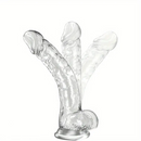 7.5in Clear Realistic Suction Cup Anal Dildo For G-spot Prostate Play