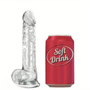 7.5in Clear Realistic Suction Cup Anal Dildo For G-spot Prostate Play