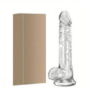 7.5in Clear Realistic Suction Cup Anal Dildo For G-spot Prostate Play