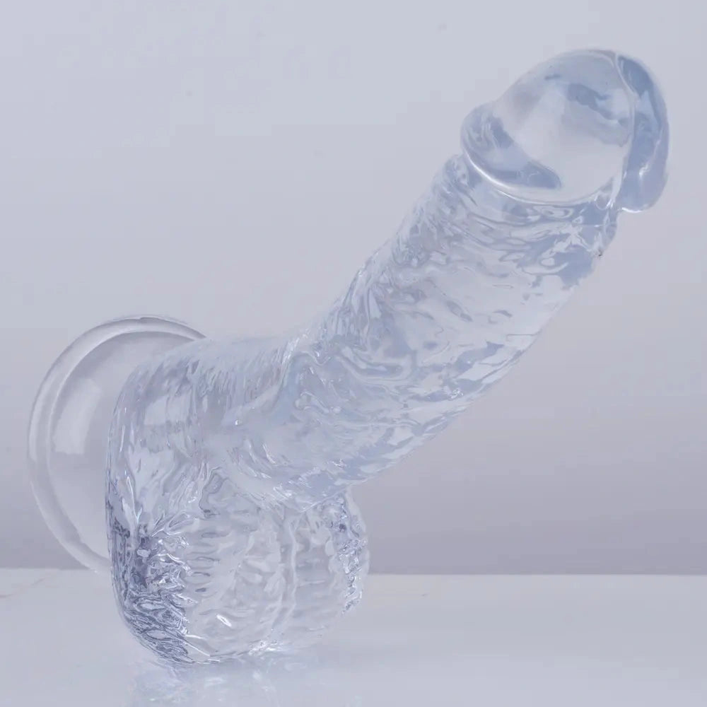 7.5in Curved PVC Female Masturbator Suction Cup Dildo For Women