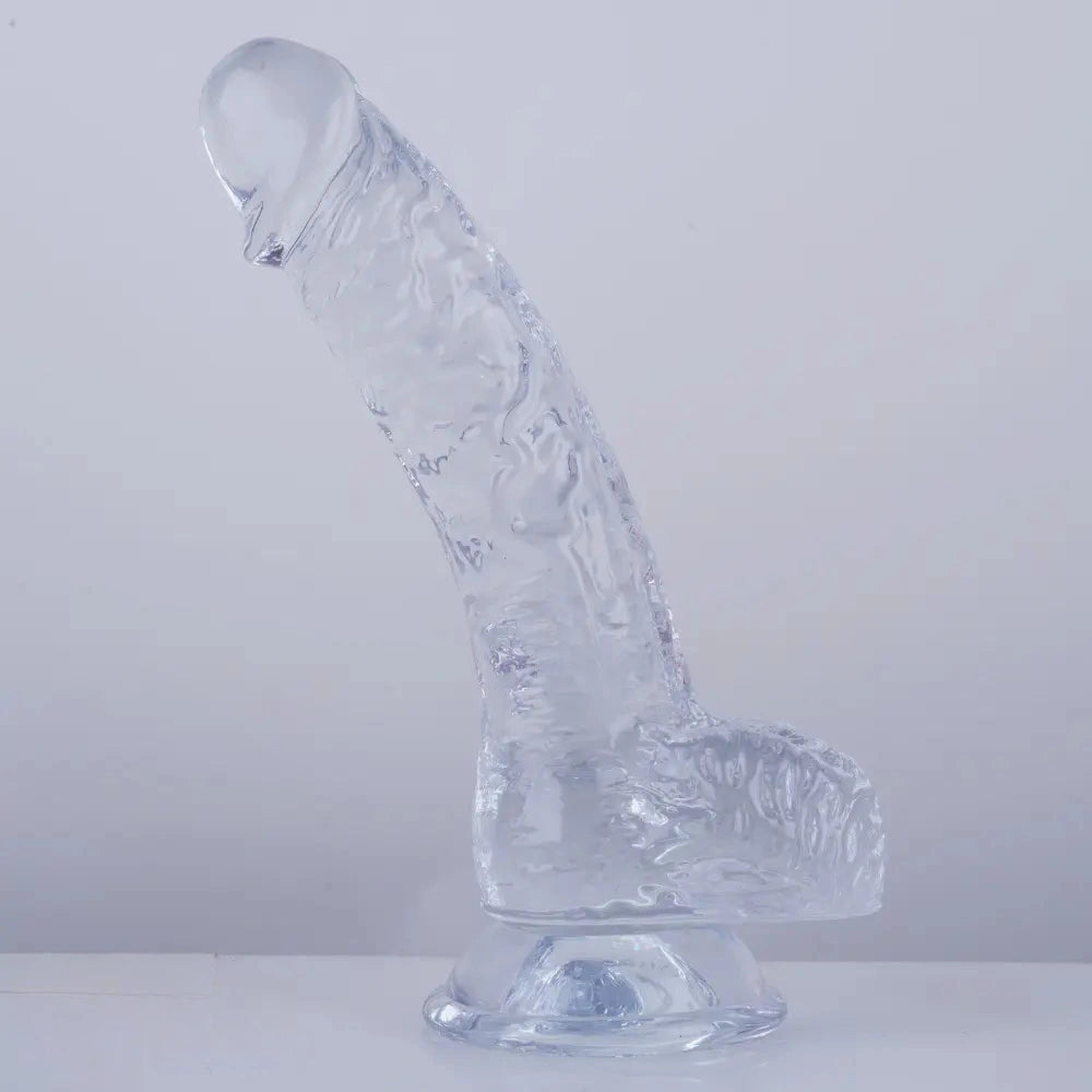 7.5in Curved PVC Female Masturbator Suction Cup Dildo For Women