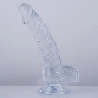 7.5in Curved PVC Female Masturbator Suction Cup Dildo For Women