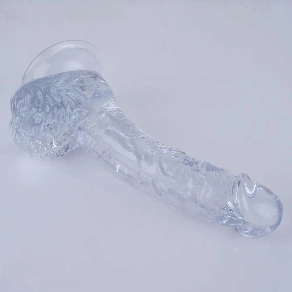 7.5in Curved PVC Female Masturbator Suction Cup Dildo For Women