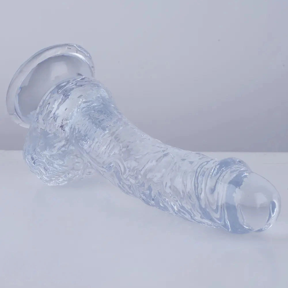 7.5in Curved PVC Female Masturbator Suction Cup Dildo For Women