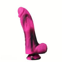 7.5in Flexible Glans Explosive Veins Sturdy Balls Silicone Soft Cock Dildo