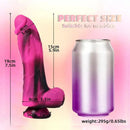 7.5in Flexible Glans Explosive Veins Sturdy Balls Silicone Soft Cock Dildo