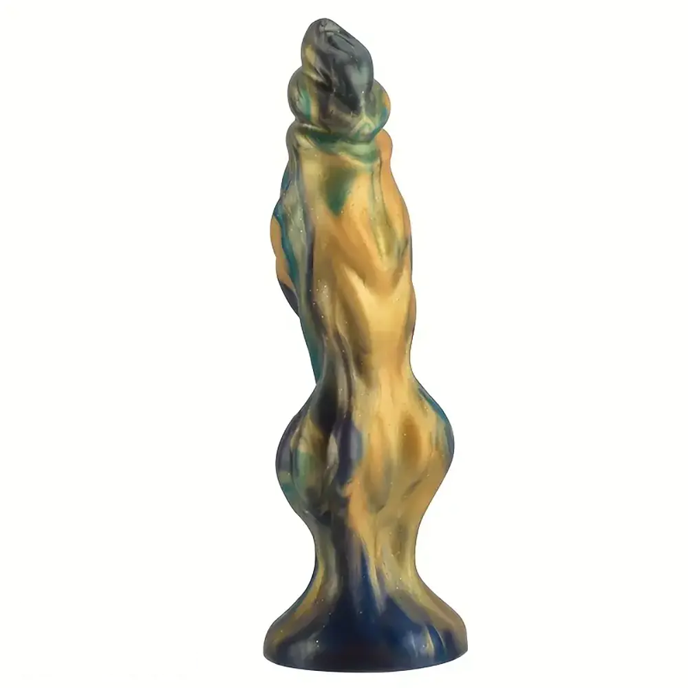 7.5in Mixed Color Soft Silicone Manual Knot Monster Dildo For Adults