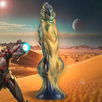 7.5in Mixed Color Soft Silicone Manual Knot Monster Dildo For Adults
