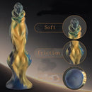 7.5in Mixed Color Soft Silicone Manual Knot Monster Dildo For Adults