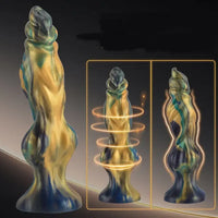 7.5in Mixed Color Soft Silicone Manual Knot Monster Dildo For Adults