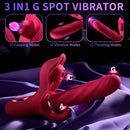 7.5in Multiple Modes Thrusting Flapping Vibrating Silicone Automatic Dildo