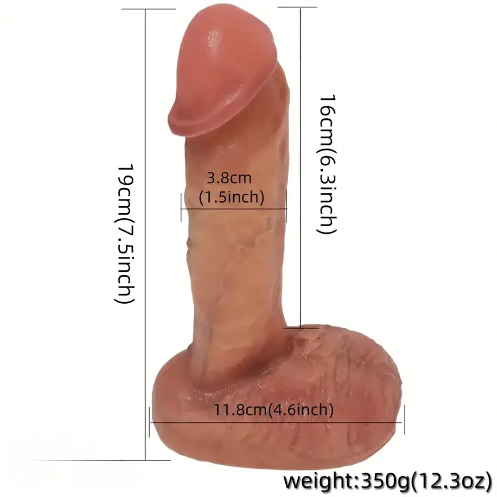 7.5in Realistic Anal Personal Massage Silicone Soft G Spot Female Dildo
