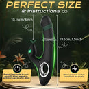 7.5in Snake Vibrating Silicone Soft Automatic Black Dildo For Anal Play