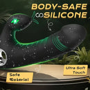 7.5in Snake Vibrating Silicone Soft Automatic Black Dildo For Anal Play