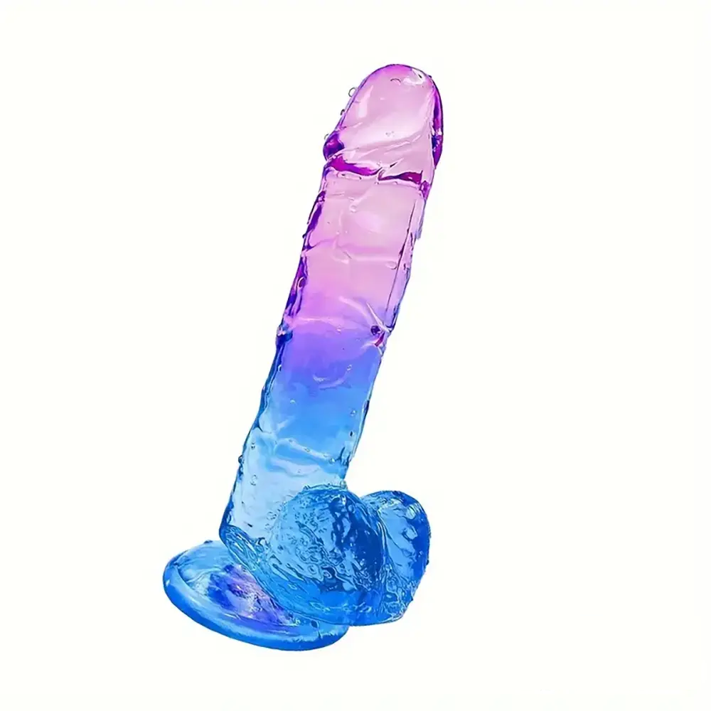 7.5in Soft TPE Clear Real Dildo For Women G Spot Sex Stimulator