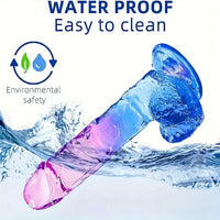 7.5in Soft TPE Clear Real Dildo For Women G Spot Sex Stimulator