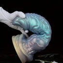 7.63in 8.89in 10.55in Flexible Silicone Realistic Textured Monster Anal Dildo