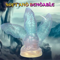 7.63in 8.89in 10.55in Flexible Silicone Realistic Textured Monster Anal Dildo