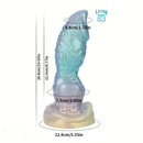 7.63in 8.89in 10.55in Flexible Silicone Realistic Textured Monster Anal Dildo
