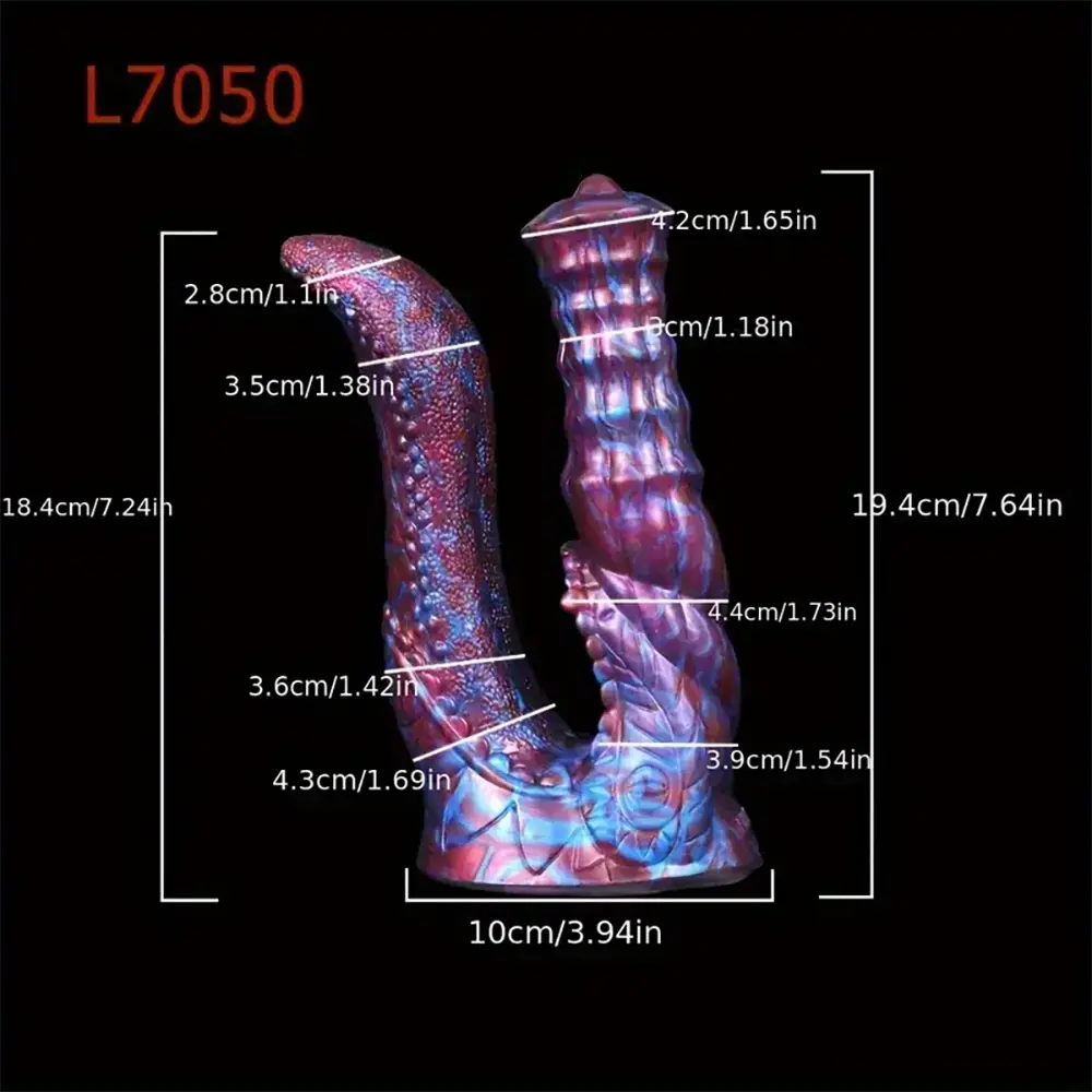 7.64in 7.99in 8.07in Fantasy Silicone Double Heads Dildo For Lesbians