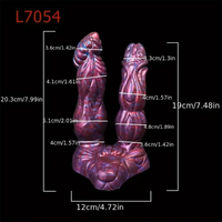 7.64in 7.99in 8.07in Fantasy Silicone Double Heads Dildo For Lesbians