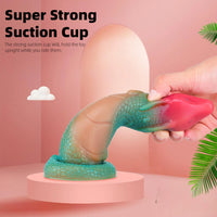 7.64in Dragon Makeup Ombre Soft Realistic Animal Dildo Sex Toy