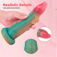 7.64in Dragon Makeup Ombre Soft Realistic Animal Dildo Sex Toy