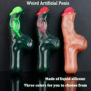 7.64in Odd Spiked Sword Dildo With Handle Silicone Female Cock Sex Toy