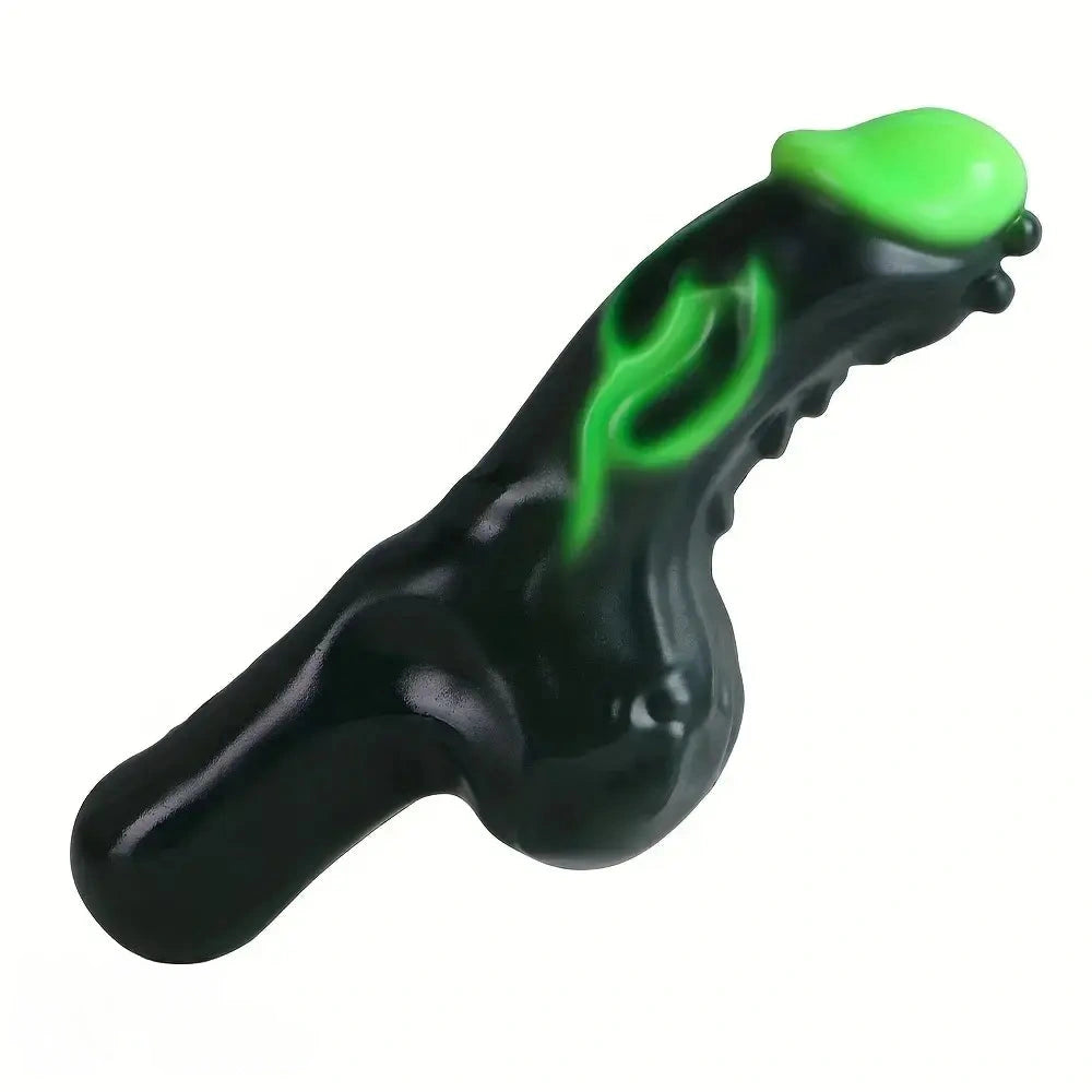 7.64in Odd Spiked Sword Dildo With Handle Silicone Female Cock Sex Toy