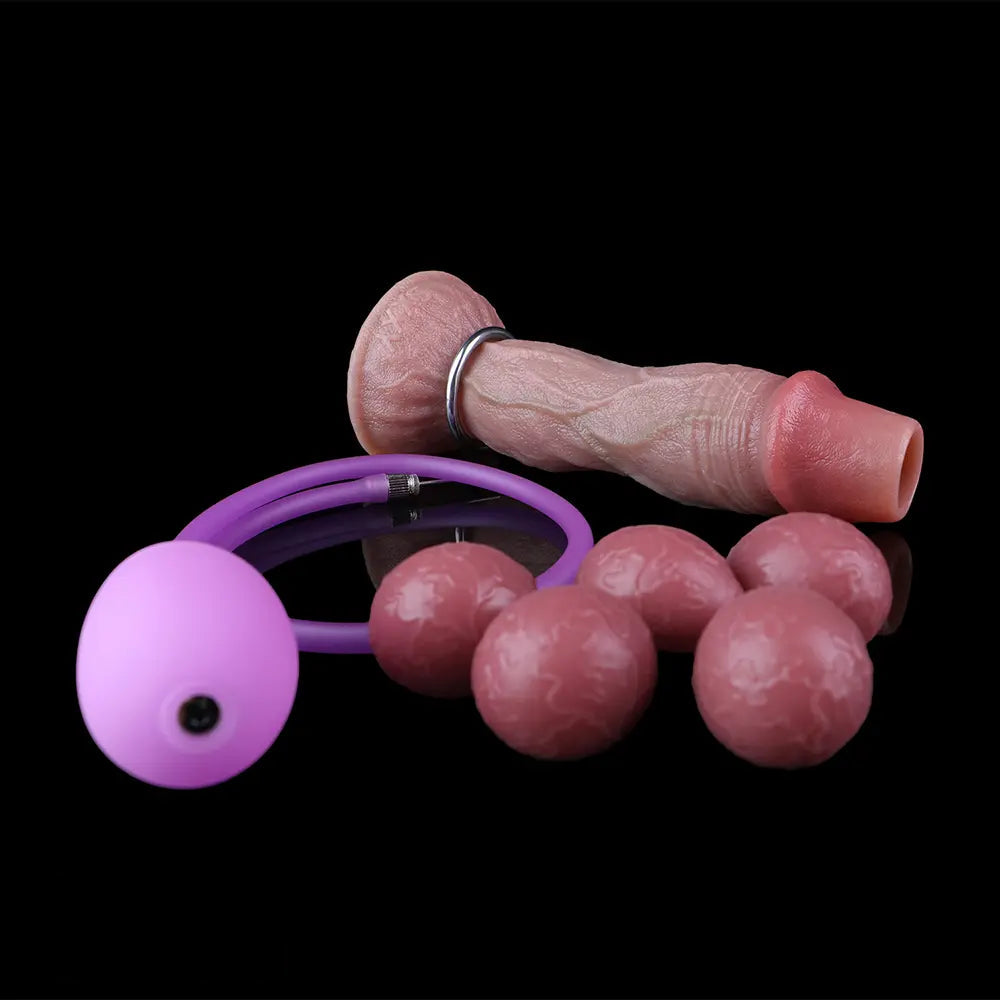 7.65in Ovipositor Platinum Silicone Dildo Real Skin Feeling Cock Love Toy