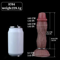 7.65in Ovipositor Platinum Silicone Dildo Real Skin Feeling Cock Love Toy