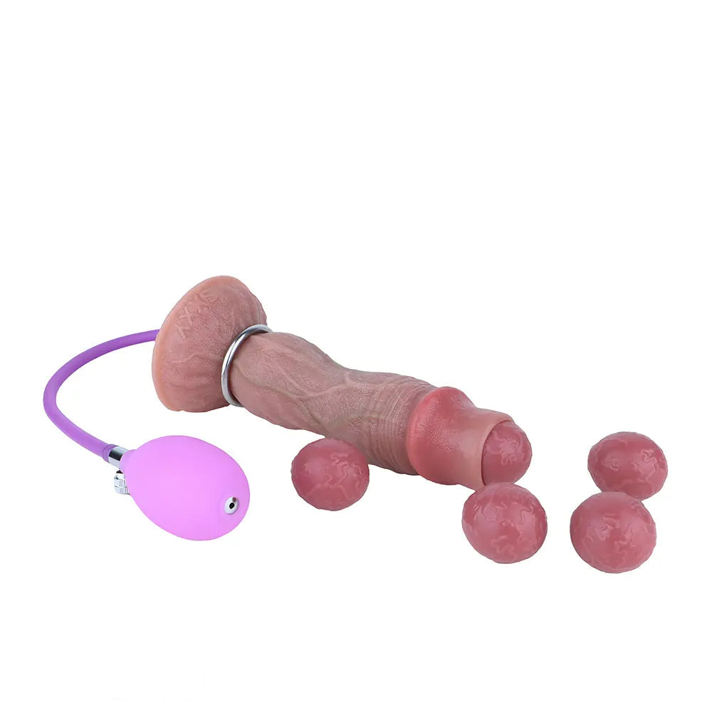 7.65in Ovipositor Platinum Silicone Dildo Real Skin Feeling Cock Love Toy