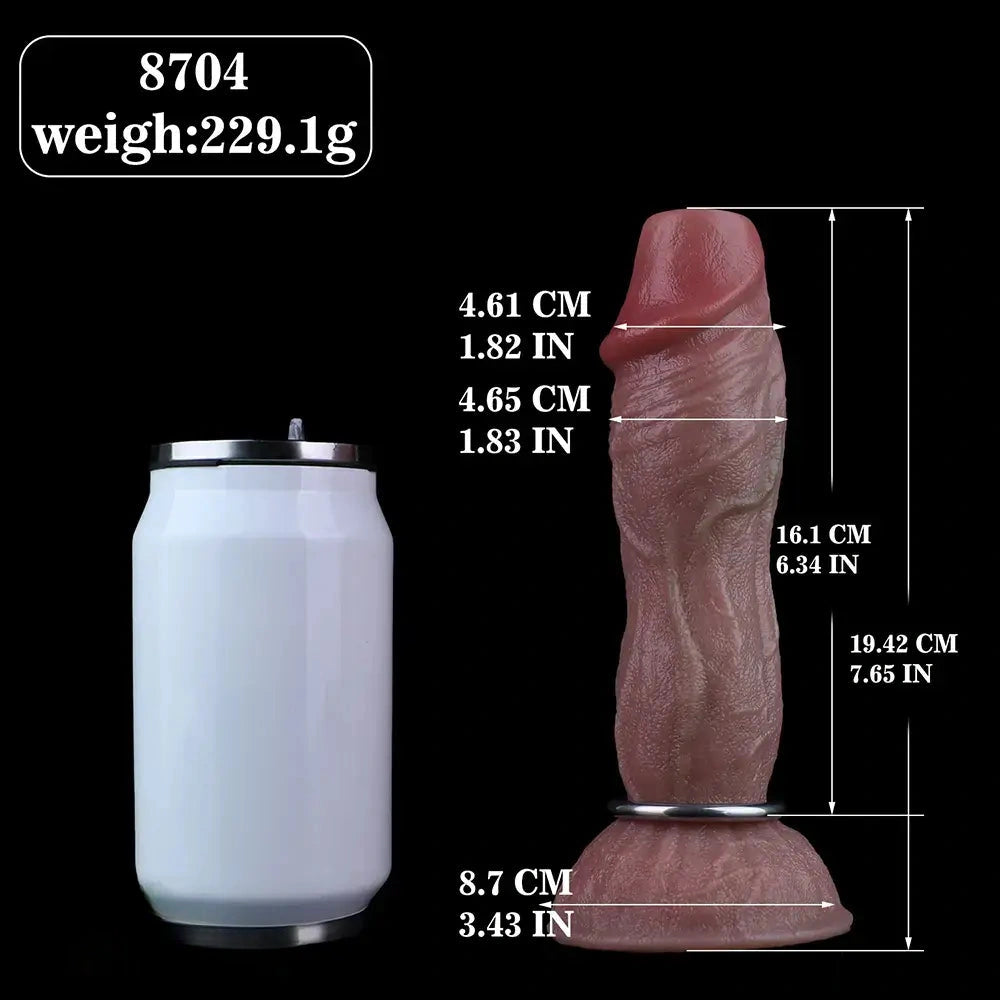 7.65in Ovipositor Platinum Silicone Dildo Real Skin Feeling Cock Love Toy